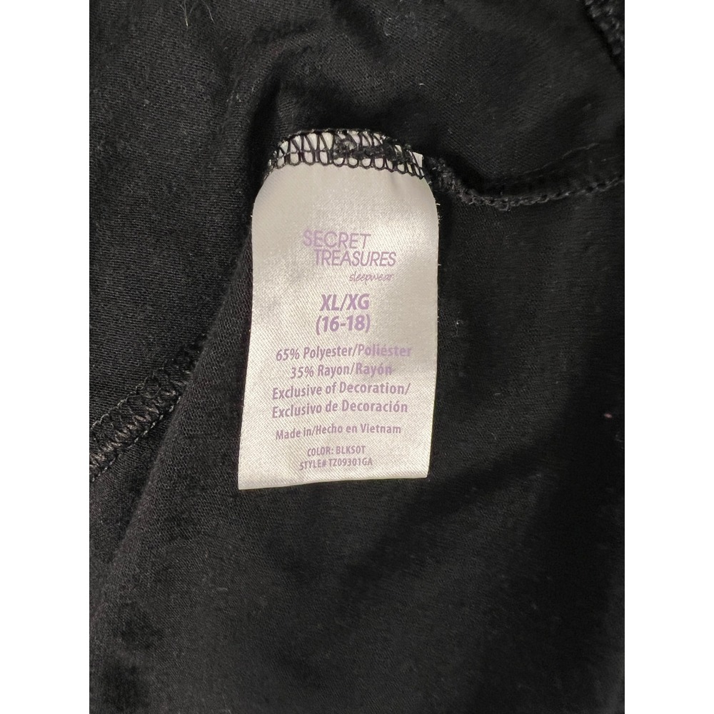 Women XL Black Polka Dot Ruffle Nightgown cottagecore prairie vintage inspired - Picture 3 of 6